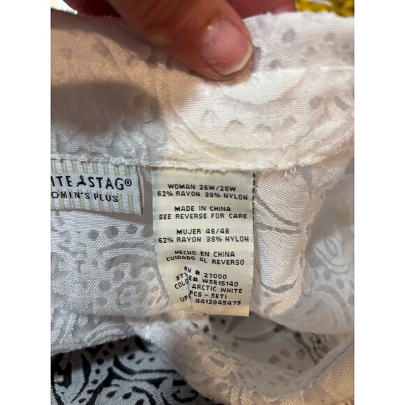 Women's‎ Plus sz 26/28 White Top Jacket Cover Up Lace Embroidered sheer romantic - Picture 9 of 9